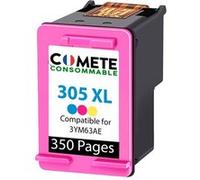 COMETE - 305XL - 1 Cartouche d'encre Compatible avec HP 305 ou 305XL - Couleur - Marque française