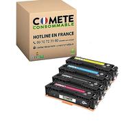 COMETE 4 Cartouche de Toner Compatible avec HP 415X 415A W2030X W2030A | Marque Française, 1 Noir 3 Couleur, pour Imprimante HP Color LaserJet Pro MFP M479fdw M479dw M479 M454dw M454dn M479fdn M454