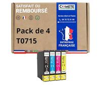 COMETE 4 Cartouche Encre Compatible avec EPSON T0715 T0711 T0712 T0713 0714