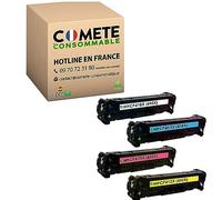 COMETE 4 Cartouches de Toner Compatibles avec HP 410X CF410X 410A CF410A