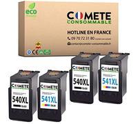 COMETE 4 Cartouches d'encre Compatibles avec PG-540XL CL-541XL 540 541 XL