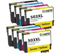 COMETE, Marque française - 503XL - 8 Cartouches d'encre Compatibles avec Epson 503 XL Piment - pour Epson Expression Home XP-5200 XP-5205 Workforce WF 2960 WF 2965 (2 Noir et 6 Couleur)