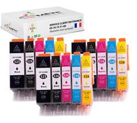 525 / 526 Pack de 15 Cartouches d'encre compatibles avec CANON PGI-525 CLI-526 525 526 XL 3 Noir + 3 photo Noir + 3 Cyan + 3 Magenta + 3 Jaune