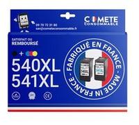 COMETE - 540 541 XL - 2 Cartouches MADE IN FRANCE compatibles HP 540XL 541XL - Noir et Couleur G