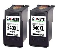 COMETE - 540 XL - 2 Cartouches d'encre Compatible pour Canon - 2 noirs - Marque française