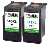 COMETE - 540XL 541XL - 2 Cartouches d'encre Compatibles avec Canon - Marque française