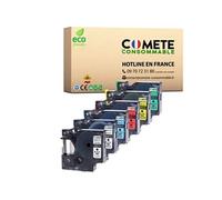 COMETE 6 Rubans etiquettes compatibles avec DYMO 45010 S0720500 - 6 couleurs Couleurs