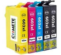 COMETE - 603XL - 5 Cartouches d'encre Compatibles Epson 603 XL - Marque française Noir G