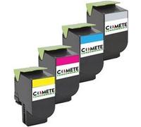 COMETE - 702 / CS310 - 4 Cartouches de Toner Compatible avec LEXMARK - Marque française G