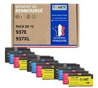 COMETE - 937XL 937e - 12 cartouches d'encre compatibles pour HP 937XL G