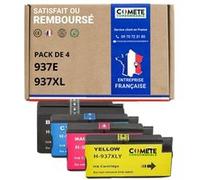 COMETE - 937XL 937e - 4 cartouches d'encre compatibles pour HP 937XL G