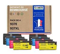 COMETE - 937XL 937e - 8 cartouches d'encre compatibles pour HP 937XL