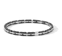 Comete Bracelet pour homme Collection Basic. Bracelet en acier avec Pvd Noir et zircon blanc. Référence : UBR 1242.