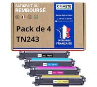 COMETE Cartouche de Toner Compatible avec Brother TN243 TN247 XL - Lot de 4