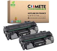 COMETE Cartouche de Toner Compatible avec HP 05A 05X CE505A CE505X - 2 Noir