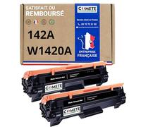 COMETE Cartouche de Toner Compatible avec HP 142A 142X W1420A W1420X 2 Noir