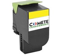 COMETE Cartouche de Toner Compatible avec LEXMARK 802 CX310 410 510 1 Jaune