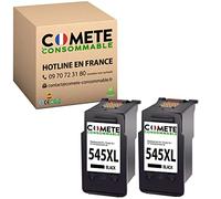 COMETE Cartouche d'encre Compatible avec Canon PG-545 545 XL - 2 Noir