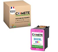 COMETE Cartouche d'encre Compatible avec HP 302 302XL - Couleur sans Niveau