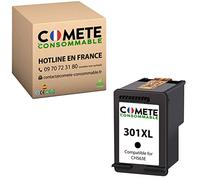 COMETE Cartouche d'encre Compatible avec HP301 301XL - 1 Noir | Marque Française, 1 Noir, pour HP Envy 5530 4500 5532 4504 4507 DeskJet 1000 1050 2540 3050 OfficeJet 2620 2622 4630 4632