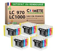 COMETE Cartouche d'encre Compatibles avec Brother LC970 LC1000 - Lot de 20