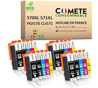 COMETE Cartouche Encre Compatible avec Canon PGI-570 CLI-571 XL - Lot de 20