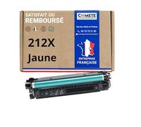 COMETE Cartouche Toner Compatible avec HP 212A 212X W2122A W2122X 1 Jaune