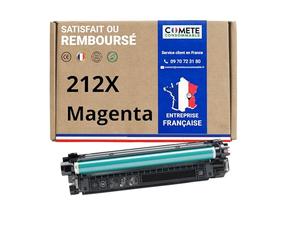COMETE Cartouche Toner Compatible avec HP 212A 212X W2123A W2123X 1 Magenta