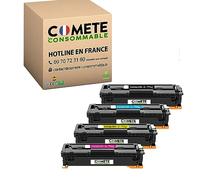 COMETE Cartouches de Toner Compatibles avec Canon 054H - Lot de 4 | Marque Française, 1 Noir et 3 Couleur, pour Canon Image Class MF641Cw MF645Cx MF643Cdw MF642Cdw MF644Cdw MF640C LBP620