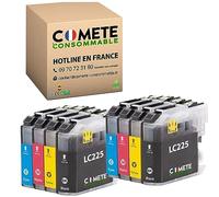 COMETE Cartouches d'encre Compatibles avec Brother LC 225 227XL - Lot de 8