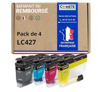 COMETE Cartouches d'encre Compatibles avec Brother LC427 LC427 XL Lot de 4