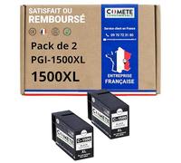 COMETE Cartouches d'encre Compatibles avec Canon PGI-1500 XL - 2 Noir