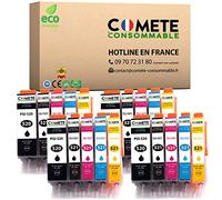 COMETE Cartouches d'encre Compatibles avec Canon PGI-520 CLI-521 Lot de 20 | Marque Française, pour Pixma IP3600 IP4600 IP4600X IP4700 MP540 MP550 MP560 MP620 MP630 MP640 MP640R MP980 MP990 MX860 MX870