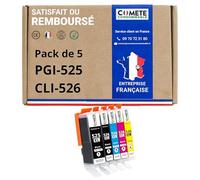 COMETE Cartouches d'encre Compatibles avec Canon PGI-525 CLI-526 Lot de 5