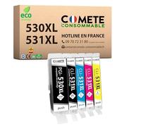 COMETE Cartouches d'encre Compatibles avec Canon PGI-530 CLI-531 Lot de 5