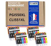 COMETE Cartouches d'encre Compatibles avec Canon PGI-550 CLI-551 Lot de 20