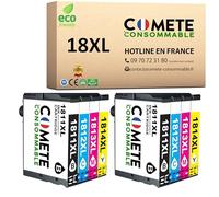 COMETE - Cartouches d'encre Compatibles avec EPSON 18 18 XL - Lot de 8 | Marque Française pour Epson XP-225 XP-215 XP-205 XP-322 XP-305 XP-325 XP-422 XP-405 XP-415 XP-425 XP-315 XP-312 XP-412 XP-102