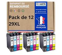COMETE - Cartouches d'encre Compatibles avec EPSON 29 29XL - Lot de 12