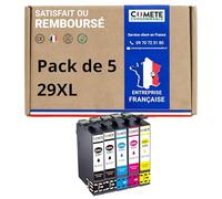 COMETE - Cartouches d'encre Compatibles avec EPSON 29 29XL - Lot de 5 | Pour XP-342 XP-352 XP-452 XP-332 XP-245 XP-442 XP-255 XP-355 XP-455 XP-247 XP-432 XP-435 XP-335 XP-345