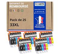 COMETE Cartouches d'encre compatibles avec EPSON 33 33XL Orange- Lot de 25