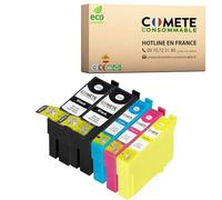 COMETE - Cartouches d'encre Compatibles avec EPSON 34 34XL - Lot de 5