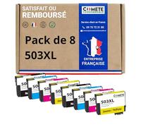 COMETE - Cartouches d'encre Compatibles avec EPSON 503 503XL - Lot de 8 | Marque Française pour EPSON Expression Home XP-5200 XP-5205 XP5200 XP5205 Workforce WF-2960 WF-2965 WF-2960DWF WF-2965DWF