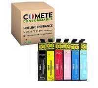 COMETE - Cartouches d'encre Compatibles avec EPSON T0807 - Lot de 6 | Marque Française, 1 Noir et 5 Couleur pour Imprimante Epson Stylus Photo R265 R360 P50 PX700W