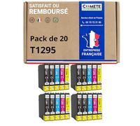 COMETE Cartouches d'encre Compatibles avec EPSON T1295 (8 Noir 12 Couleur)