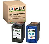 COMETE Cartouches d'encre Compatibles avec HP 21 22 XL - 1 Noir 1 Couleur