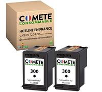COMETE Cartouches d'encre Compatibles avec HP 300 300XL - 2 Noir