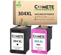 COMETE Cartouches d'encre Compatibles avec HP 304 304XL - 1 Noir 1 Couleur