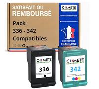 COMETE Cartouches d'encre Compatibles avec HP 336XL 342XL 1 Noir 1 Couleur