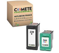 COMETE Cartouches d'encre Compatibles avec HP 339 344 XL - 1 Noir 1 Couleur