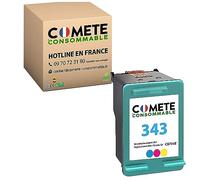 COMETE Cartouches d'encre Compatibles avec HP 343 343XL - 1 Couleur | Marque Française, pour Imprimantes HP Photosmart B8330 B8350 2610 2710 Deskjet 460 5740 6520 Officejet H470 6210 6213 7210